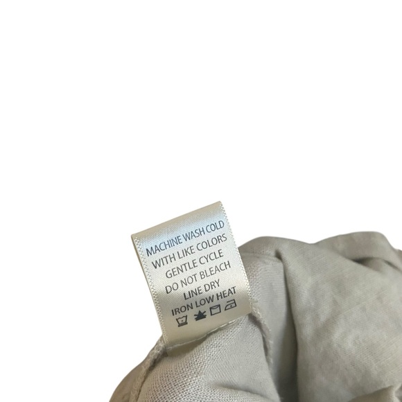 Max Studio London Beige High Rise Wide Leg Lagenlook Linen Blend Pants Small - Picture 6 of 7